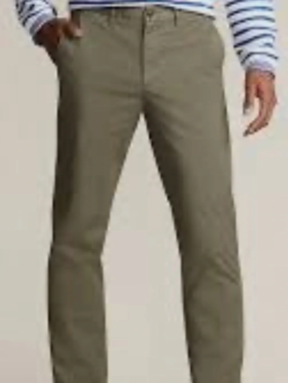 nwt Lands End no iron traditional fit chino size 35 flat/plain front